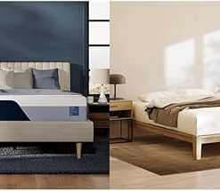 Nectar King Bamboo Platform Bed Frame & 12” Mattress - Natural Color - 12” Height - Easy Tool Free Set Up - Contemporary and Durable - Sturdy Wooden Slats for Support - Holds Up To 800 Pounds
