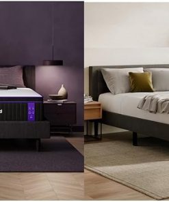 Nectar Premier Hybrid Twin 13” Mattress with Bed Frame & Headboard - Grey - Medium Firm Gel Memory Foam & Springs - Heat Wicking Cooling - 365-Night Trial - Forever Warranty - Easy Assembly - 8” Legs
