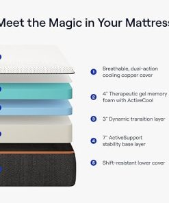 Nectar Split King Classic Adjustable Base & 14” Mattress – Head & Foot Incline – Medium Firm Gel Memory Foam – Cooling Tech – Wireless Remote with Memory – 365-Night Mattress Trial & Forever Warranty 2