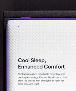 Nectar Premier Hybrid King Mattress 13 Inch – Medium Firm Memory Foam – Steel Springs – Heat Wicking Cooling Technology – 365-Night Trial – Forever Warranty 2